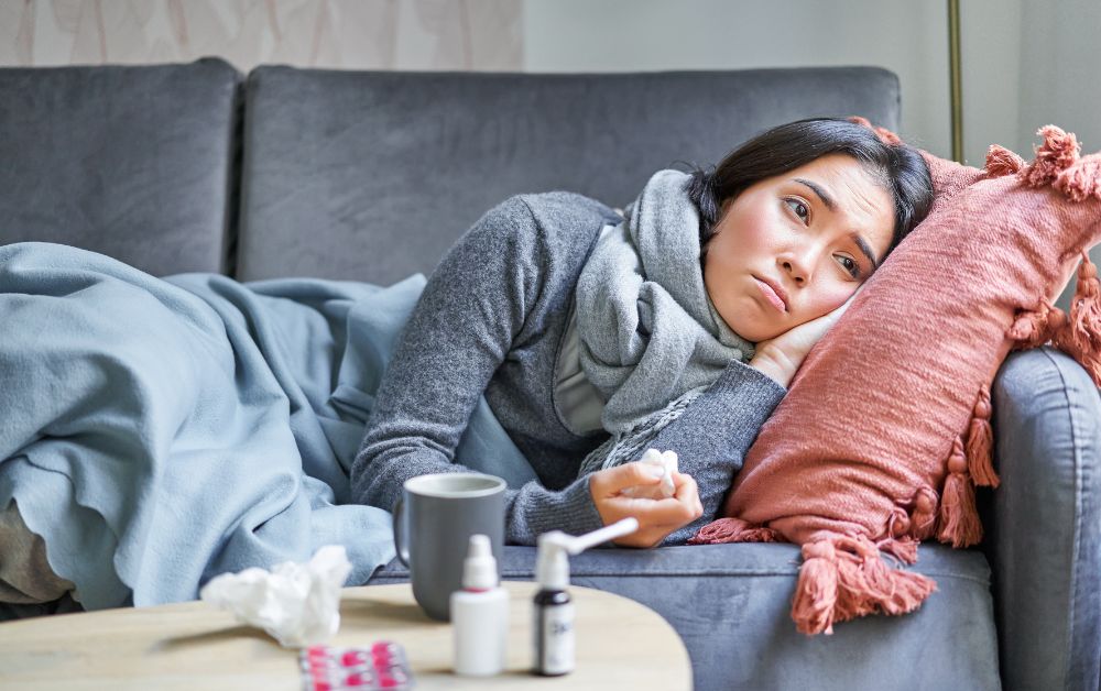 seorang ibu sedang sakit